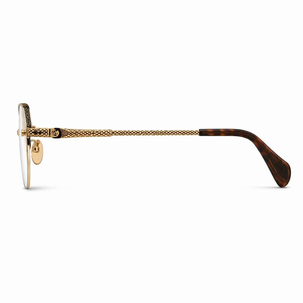 classic crown panto half rim optical frames with intricate 3d engraving classic crown panto half rim optical frames with intricate 3d engraving