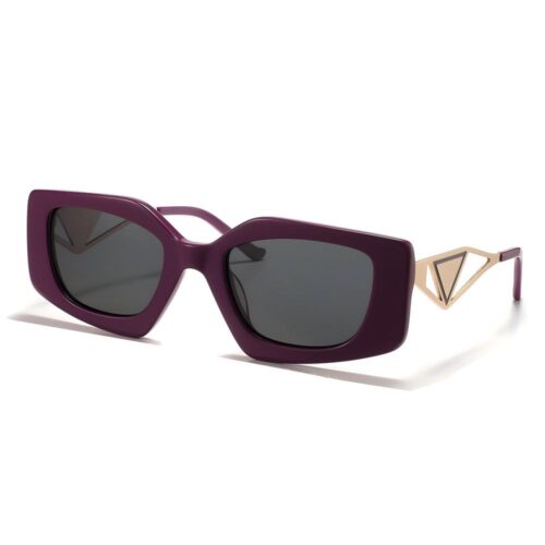 geometric square metal sunglasses side