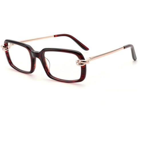 mellume women metallic knot acetate glasses meew019 side
