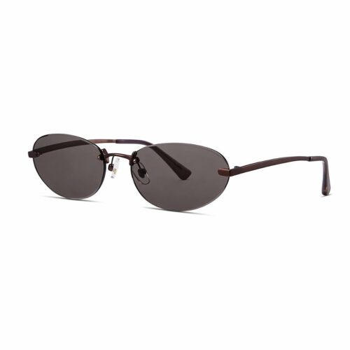 mellume rimless oval sunglasses high nickel metal frame