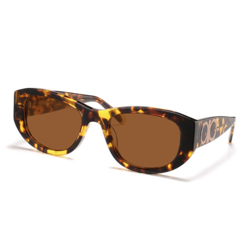 tortoise oval sunglasses metal meew016 side