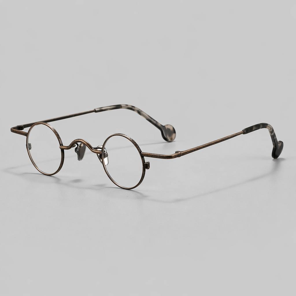 vintage-antique-bronze-small-round-wire-glasses-side