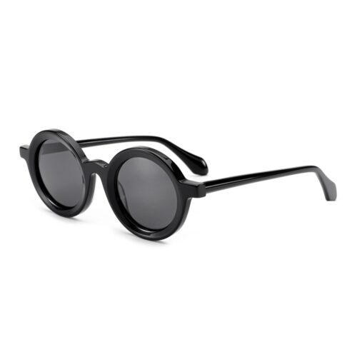 bold thick rim keyhole bridge round acetate sunglasses meew030 side