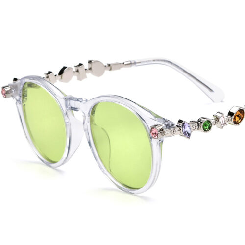 designer clear gemstone polarized full rim sunglasses meew040 detail