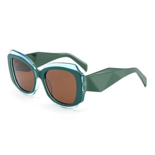 dual layer laminated 3d faceted chunky square acetate sunglasses meew034 side