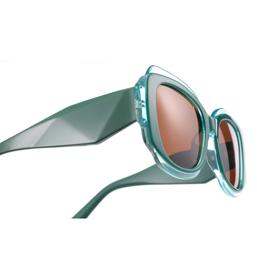 dual layer laminated 3d faceted chunky square acetate sunglasses meew034 temple dual layer laminated 3d faceted chunky square acetate sunglasses meew034 temple