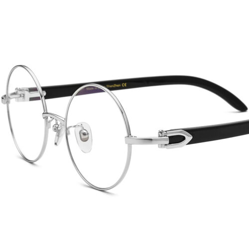 genuine round buffalo horn glasses frames meew041 detail
