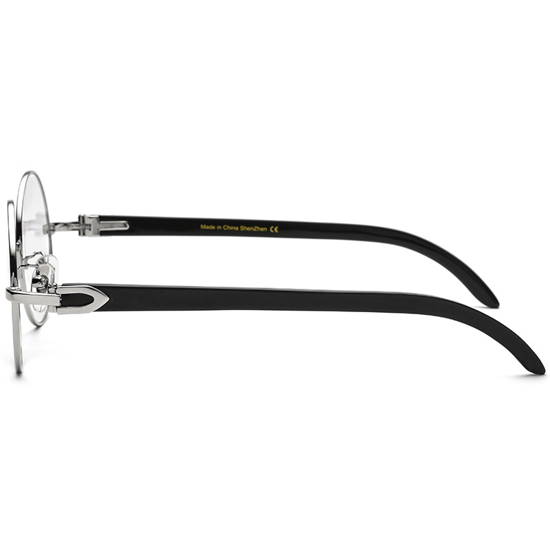 Custom Round Buffalo Horn Glasses Frames Side View Custom Round Buffalo Horn Glasses Frames Side View - Custom Eyewear Manufacturer