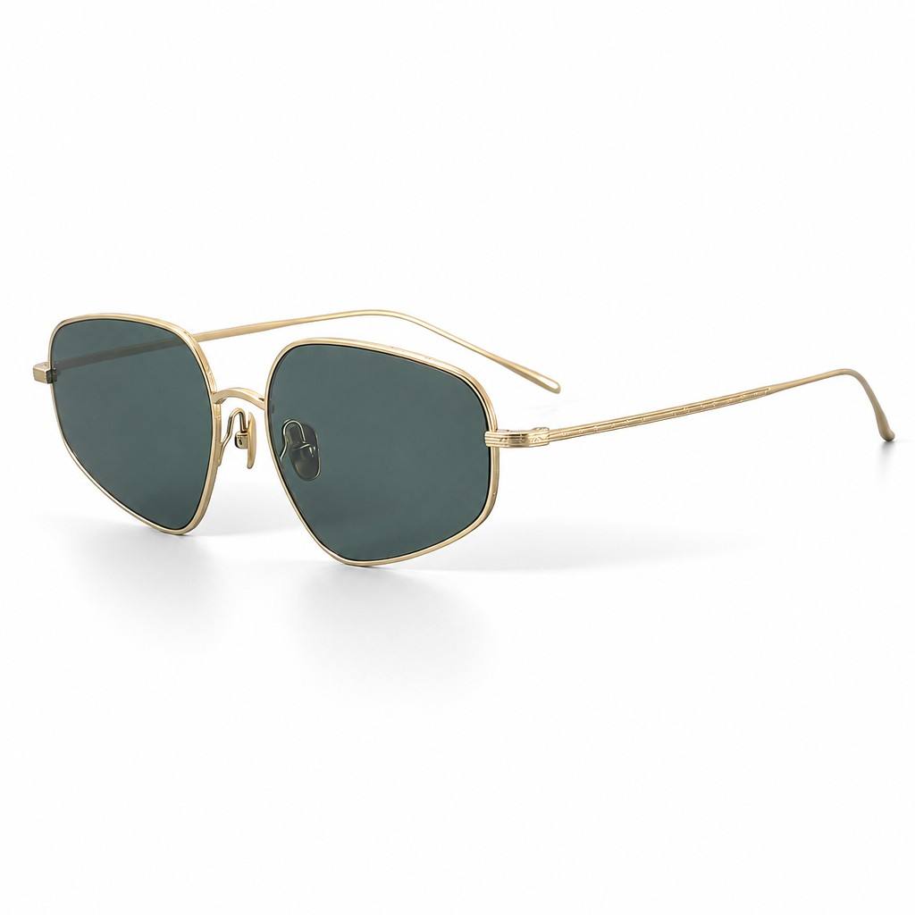 Custom Gold Vintage Titanium Butterfly Driving Sunglasses Side View Custom Gold Vintage Titanium Butterfly Driving Sunglasses Side View - Custom Eyewear Manufacturer