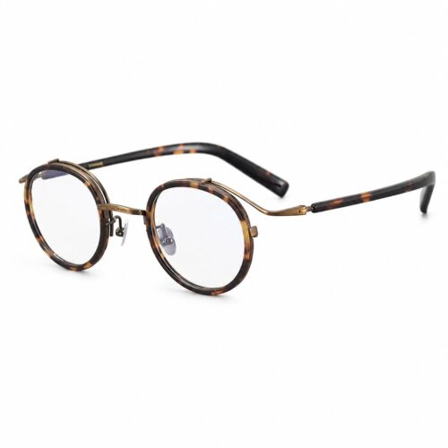 Custom Handcrafted Vintage Pure Titanium Acetate Round Eyeglasses Main View - Custom Eyewear Manufacturer