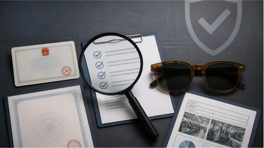 how to verify a chinese eyewear factory