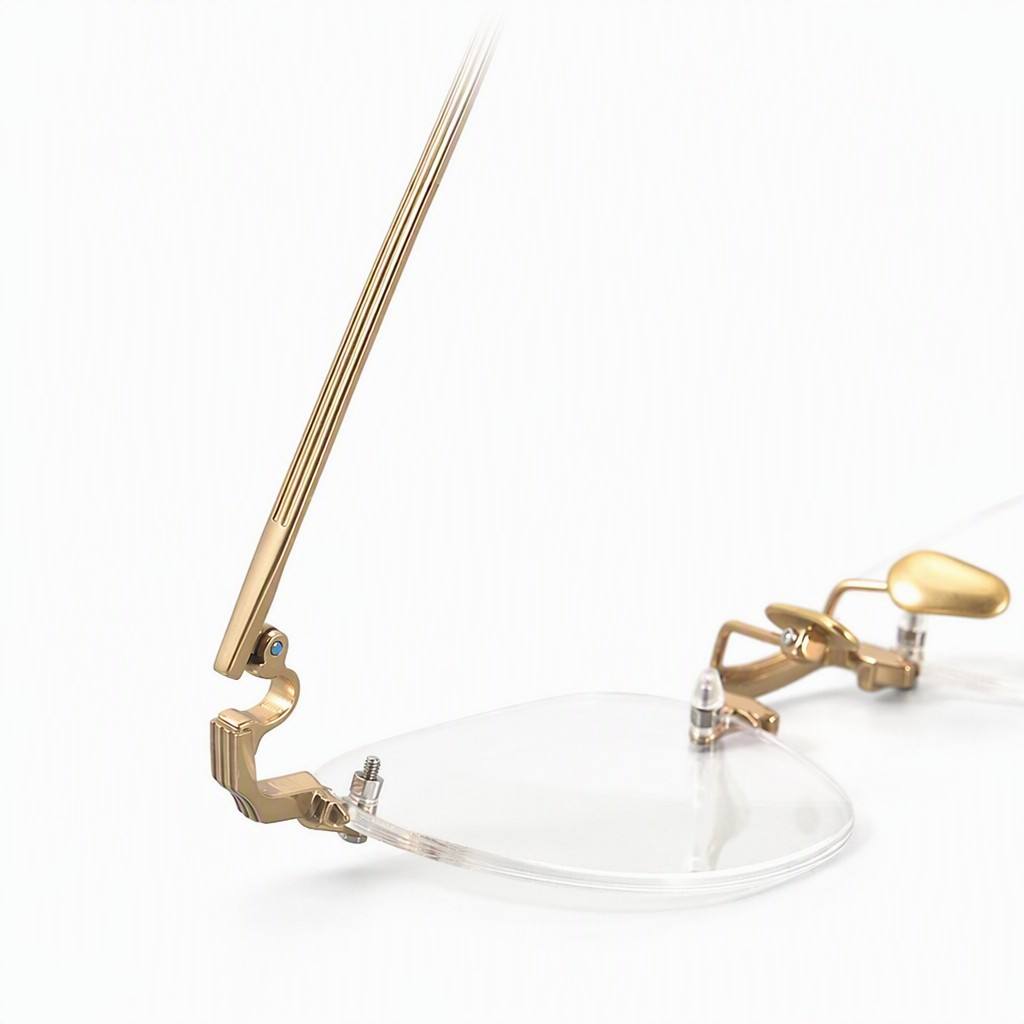 Custom Luxury Rimless Pure Titanium Glasses Nose Bridge Detail Custom Luxury Rimless Pure Titanium Glasses Nose Bridge Detail - Custom Eyewear Manufacturer