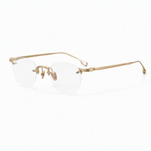 Custom Luxury Rimless Pure Titanium Glasses Side View - Custom Eyewear Manufacturer