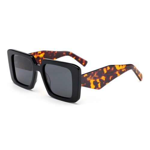 mellume avant garde chunky black square tortoiseshell sunglasses meew024 side