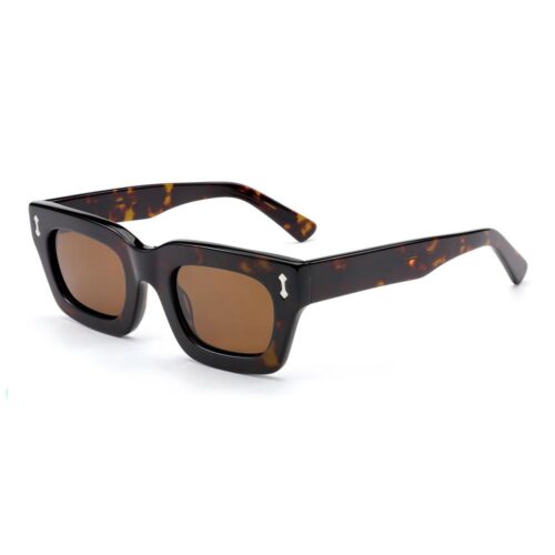 mellume chunky tortoise rectangular uv400 polorized sunglasses meew021 side