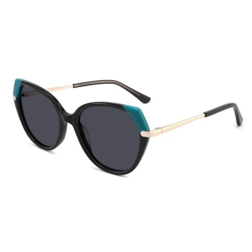 mellume color blocking cat eye acetate metal sunglasses meew025 side