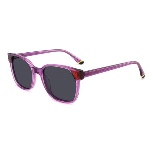 mellume silk screen printed transparent purple acetate sunglasses meew026 side