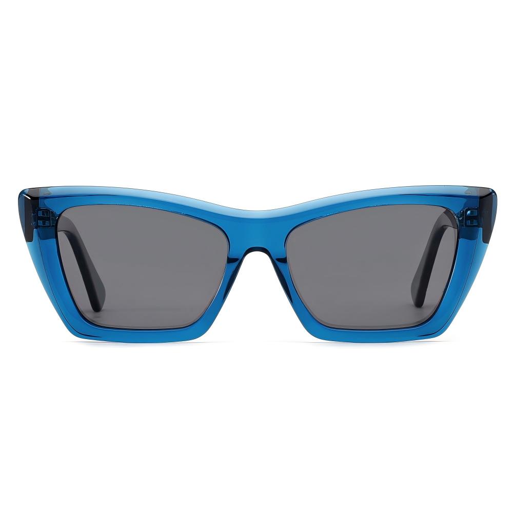 mellume transparent blue cat eye sunglasses tac lens meew022 front mellume transparent blue cat eye sunglasses tac lens meew022 front