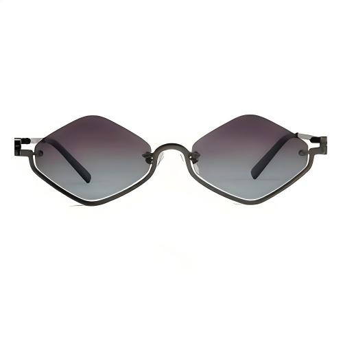 HOME Wholesale rimless metal sunglasses with gradient lenses for B2B custom brands