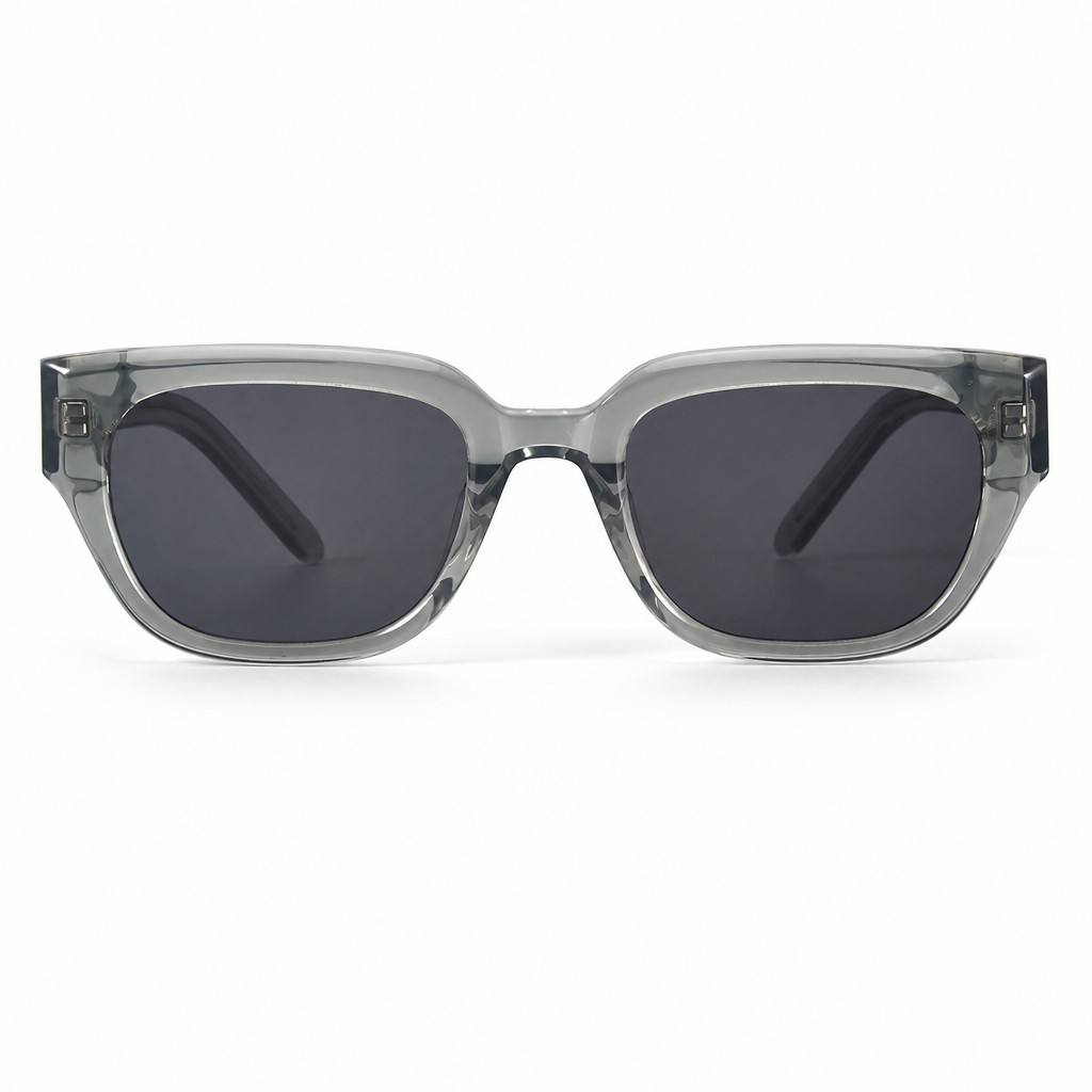 Custom Modern Urban Geometric Acetate Polarized Sunglasses Front View Custom Modern Urban Geometric Acetate Polarized Sunglasses Front View - Custom Eyewear Manufacturer