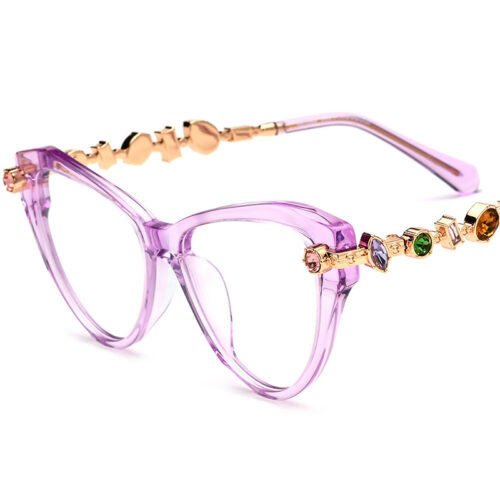thick rim cat eye gemstone acetate sunglasses meew037 detail