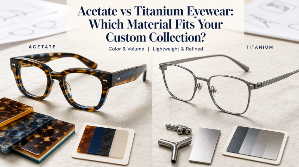 Acetate vs Titanium Eyewear Comparison - Contract Eyewear Manufacturer