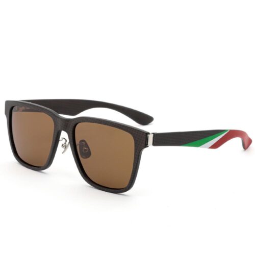 Carbon Fiber Sunglasses Amber Lenses Laminated Temples Side View - White Label Eyewear Supplier