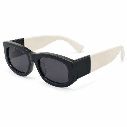 Custom Color Block Square Acetate Sunglasses TAC Polarized Main View - Eyewear Manufacturer Wholesale