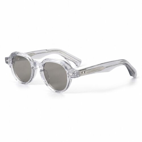 Custom Crystal Clear Transparent Acetate Sunglasses TAC Polarized Main View - Custom Eyewear Wholesale