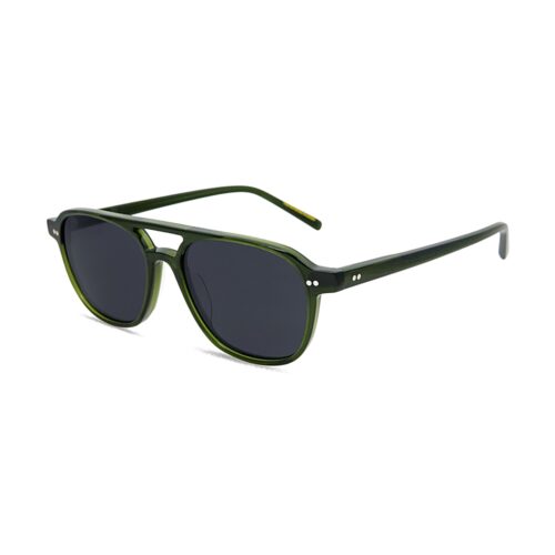 Double Bridge Pilot Acetate Vintage Retro UV400 Sunglasses MEEW142 Side View - OEM/ODM Eyewear Factory