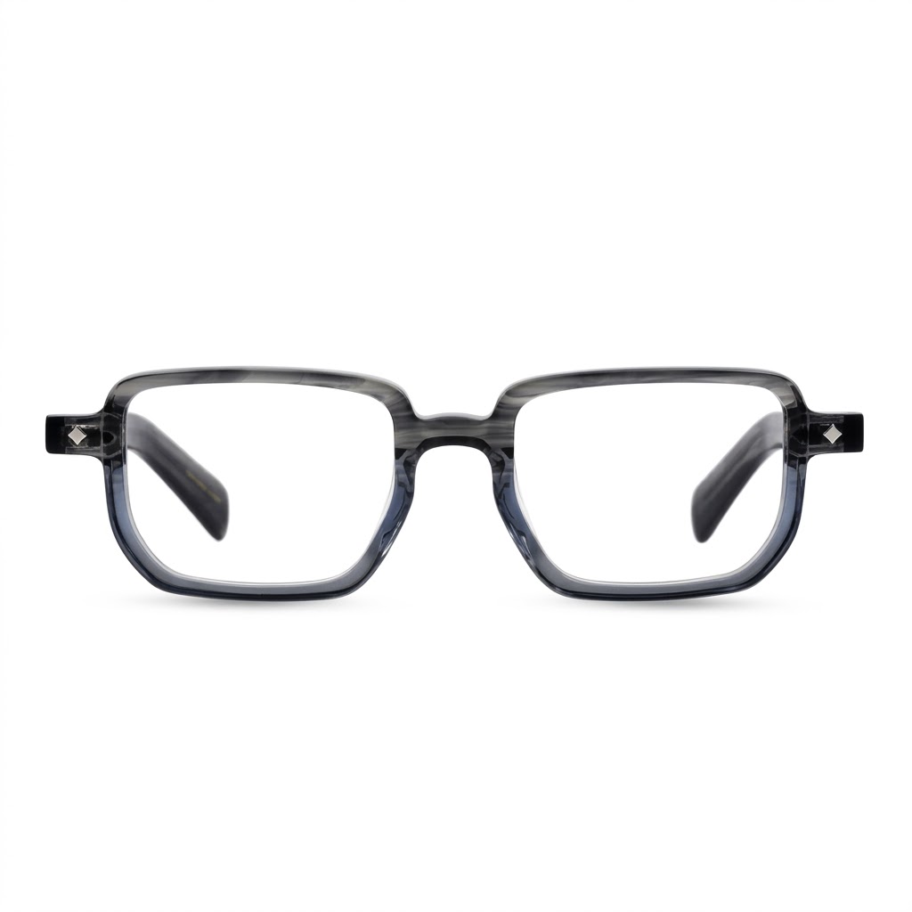 Gradient Acetate Handcrafted Eyeglasses Square Optical Frame MEEW137 Front View Gradient Acetate Handcrafted Eyeglasses Square Optical Frame MEEW137 Front View - Contract Eyewear Manufacturer