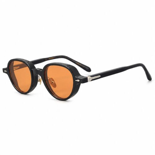 High-Density Cellulose Acetate Oval Sunglasses Side View - OEM/ODM Eyewear Factory