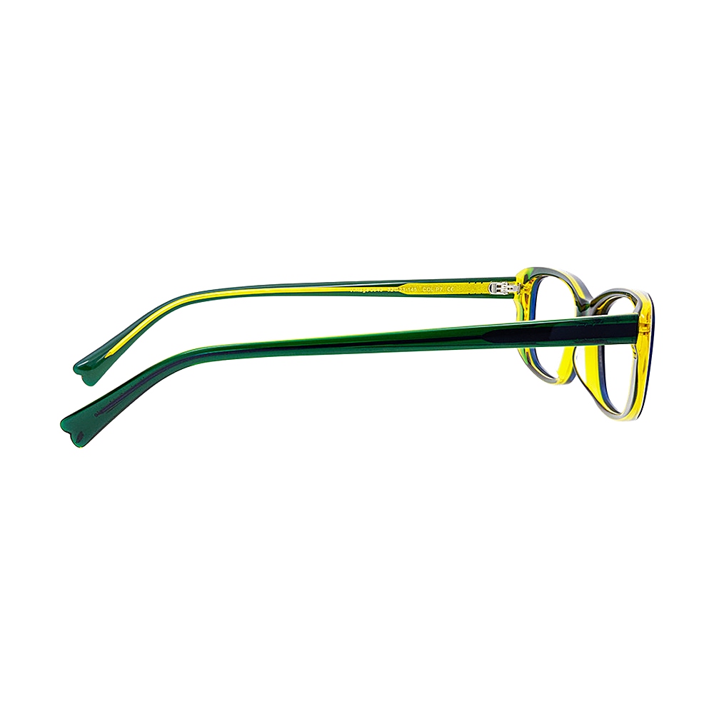 Layered Acetate Eyeglasses Green Yellow Optical Frame MEEW135 Temple Display Layered Acetate Eyeglasses Green Yellow Optical Frame MEEW135 Temple Display - White Label Eyewear Supplier