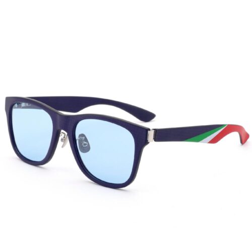 Lightweight Carbon Fiber Sunglasses Blue Lenses Side View - OEM/ODM Eyewear Factory
