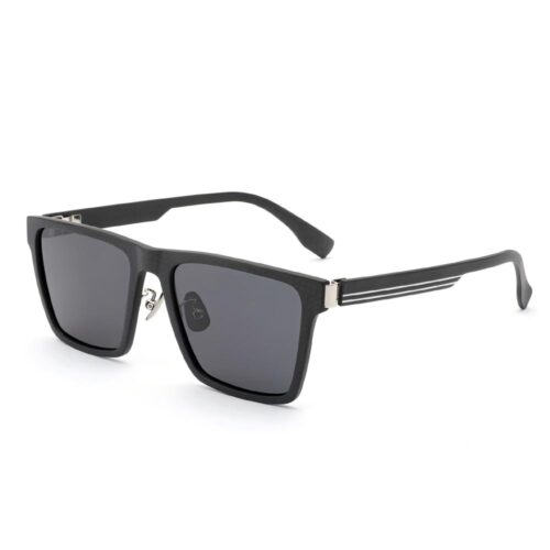Lightweight Carbon Fiber Square Sunglasses Side View - Eyewear Supplier