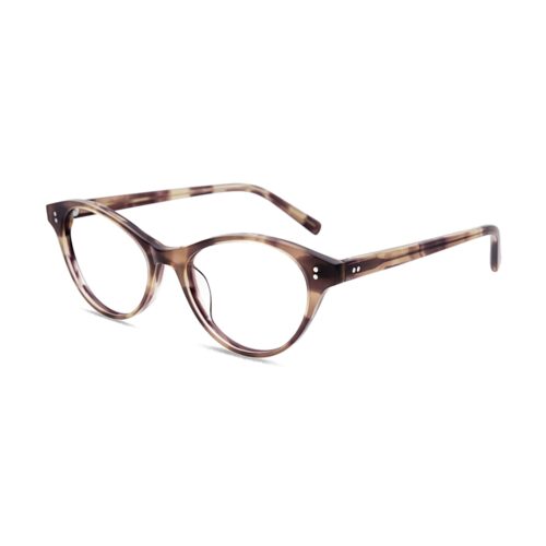 Marbled Acetate Cat Eye Eyeglasses Frame Prescription Glasses MEEW129 Side View - Contract Eyewear Manufacturer