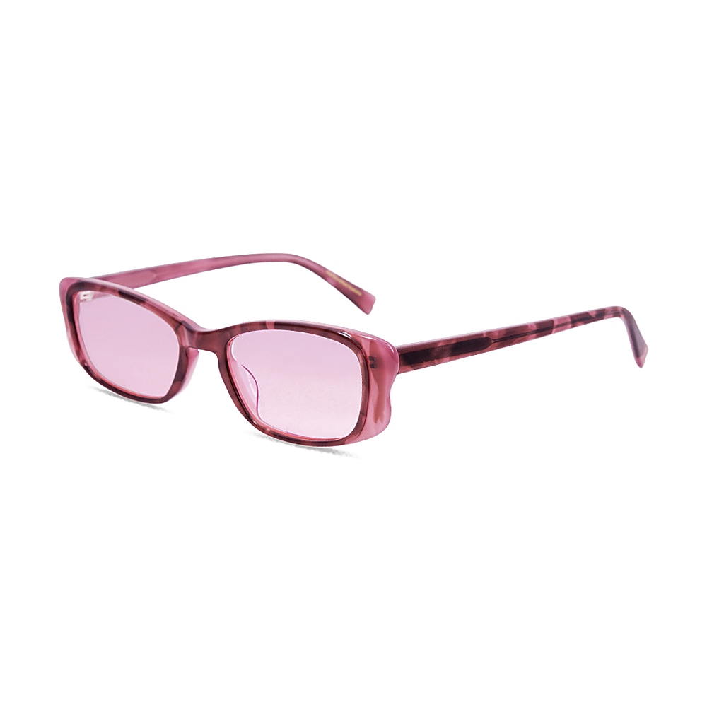 Pink Tortoise Cat Eye Sunglasses Slim Acetate UV400 Sunnies MEEW134 Side View Pink Tortoise Cat Eye Sunglasses Slim Acetate UV400 Sunnies MEEW134 Side View - Contract Eyewear Manufacturer