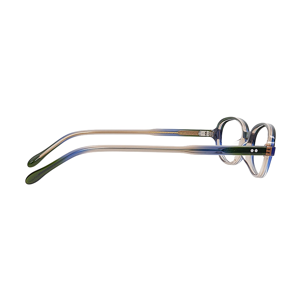 Retro Oval Green Blue Gradient Acetate Optical Frames MEEW127 Temple Display Retro Oval Green Blue Gradient Acetate Optical Frames MEEW127 Temple Display - B2B Eyewear Sourcing