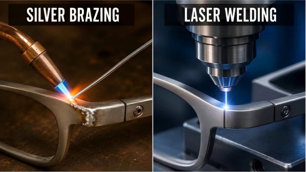 Silver Brazing vs Laser Welding for Titanium Eyewear - OEM Titanium Eyewear Factory