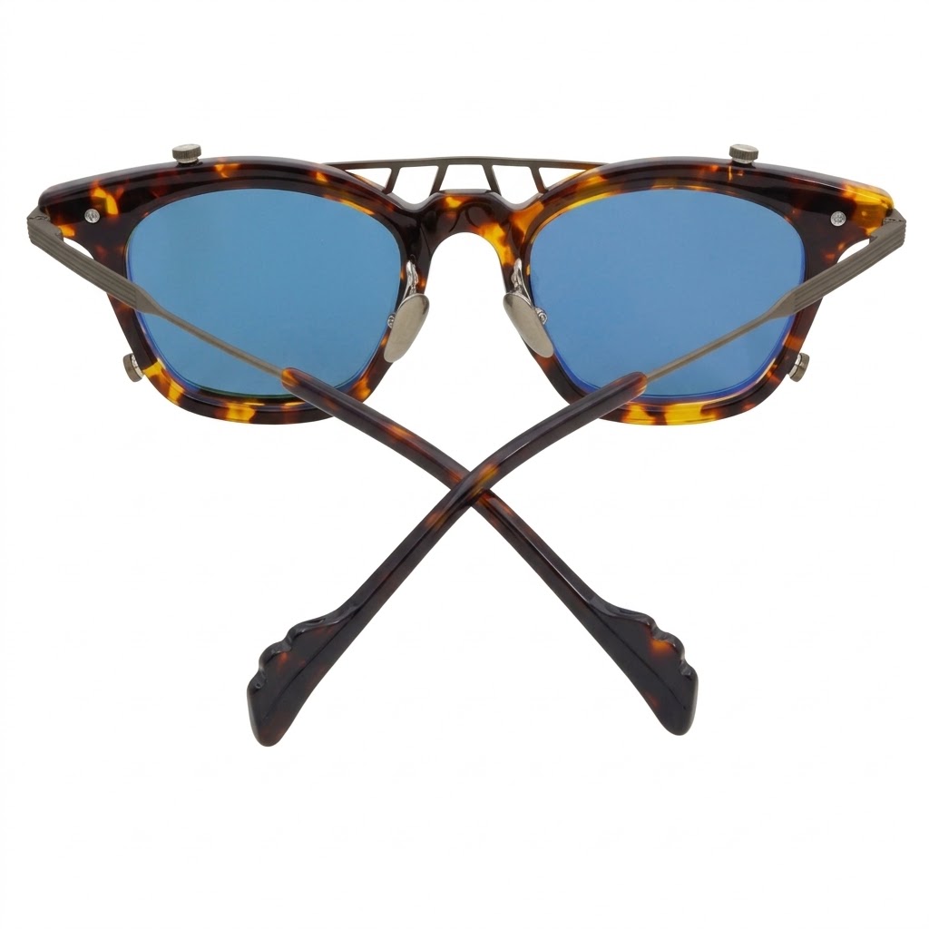 Titanium Acetate Clip On Steampunk Sunglasses Frame MEEW144 Nose Pad Titanium Acetate Clip On Steampunk Sunglasses Frame MEEW144 Nose Pad - B2B Eyewear Sourcing