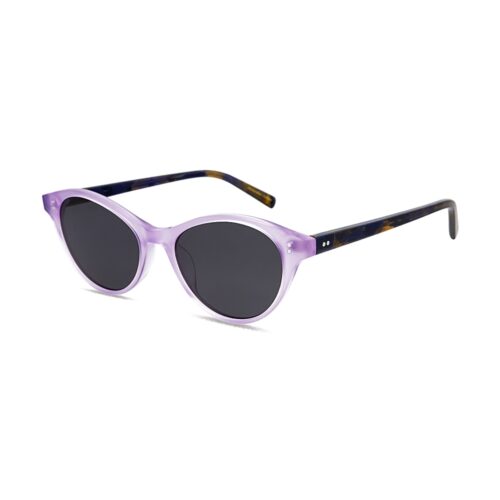 Translucent Purple Acetate Cat Eye Sunglasses UV400 Frames MEEW128 Side View - OEM/ODM Eyewear Factory