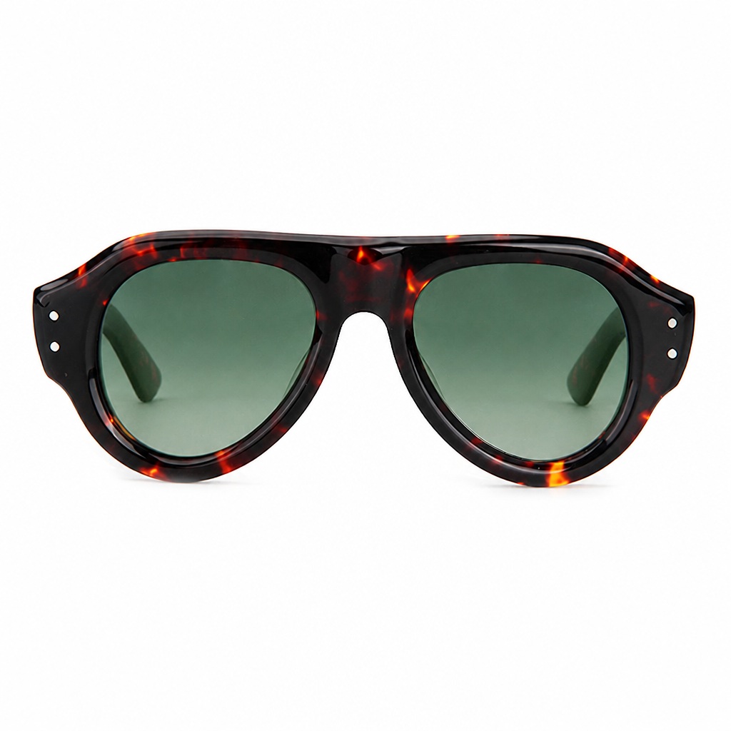Urban Streetwear Tortoise Bold Aviator Acetate Sunglasses Front View Urban Streetwear Tortoise Bold Aviator Acetate Sunglasses Front View - White Label Eyewear Supplier