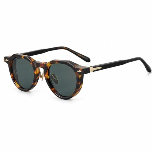 Wave Bridge Tortoise Acetate Sunglasses Side View - B2B Eyewear Sourcing