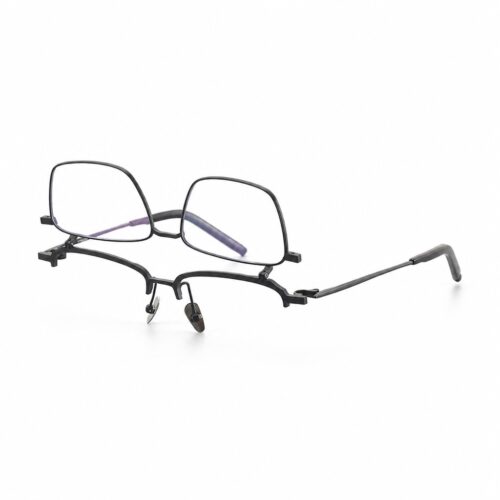 Ultra-Light Pure Titanium Flip-Up Optical Frames Main View - Precision Eyewear Factory