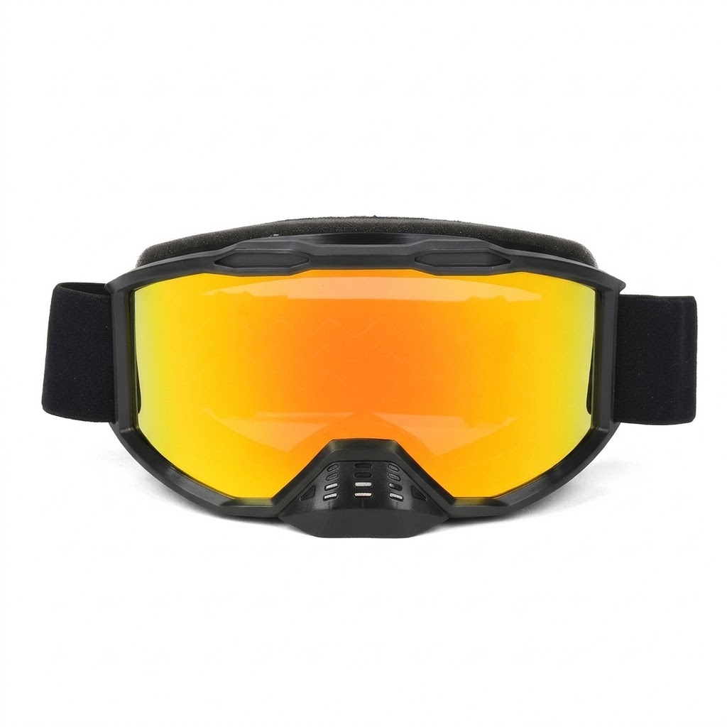 Dual Layer Ski Goggles with Detachable Nose Guard MEEW158 Front View Dual Layer Ski Goggles with Detachable Nose Guard MEEW158 Front View - Precision Eyewear Factory