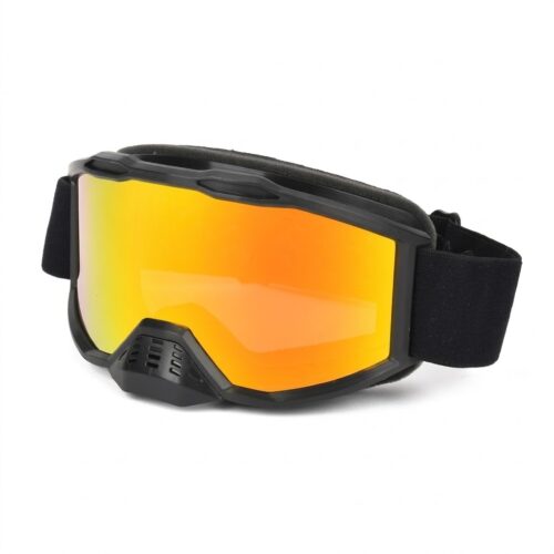 Dual Layer Ski Goggles with Detachable Nose Guard MEEW158 Side View - OEM/ODM Eyewear Factory
