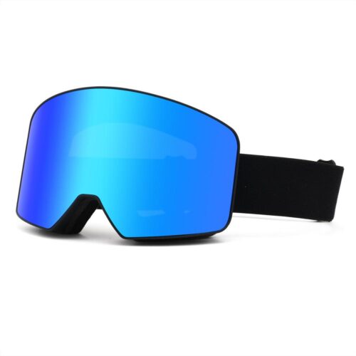 Full REVO Snowboard Dual Layer Anti Fog Ski Goggles MEEW154 Blue Front View - Contract Eyewear Manufacturer