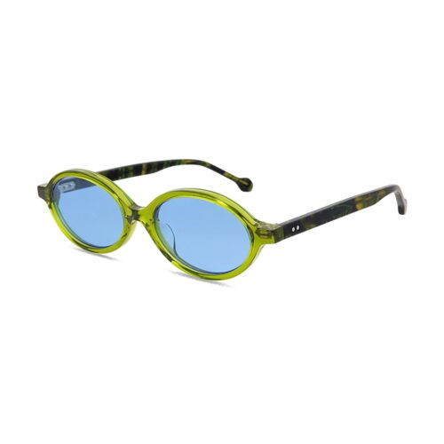 Retro Cat Eye Oval Acetate Sunglasses Unisex UV400 MEEW145 Angle View - Precision Eyewear Factory