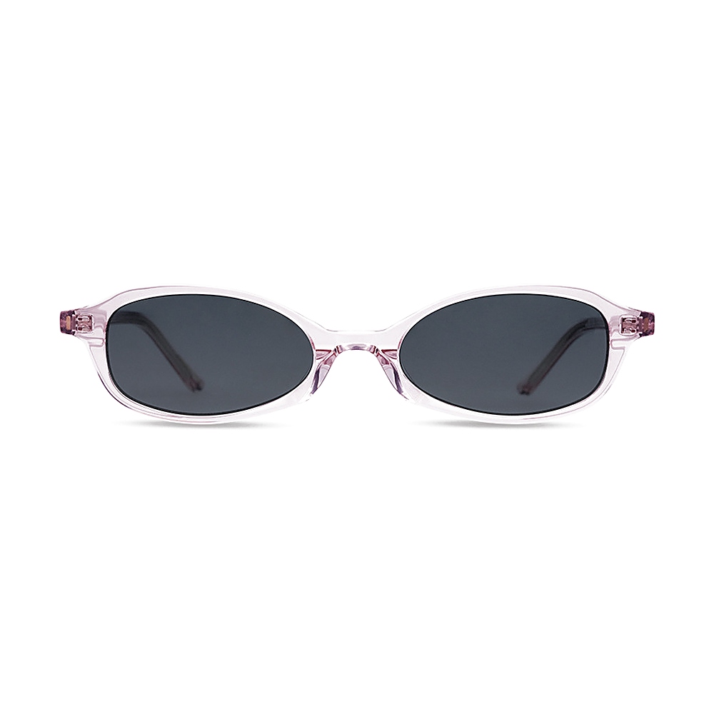 Streetwear Y2K Translucent Pink Oval Acetate Sunglasses MEEW151 Front View Streetwear Y2K Translucent Pink Oval Acetate Sunglasses MEEW151 Front View - OEM/ODM Eyewear Factory