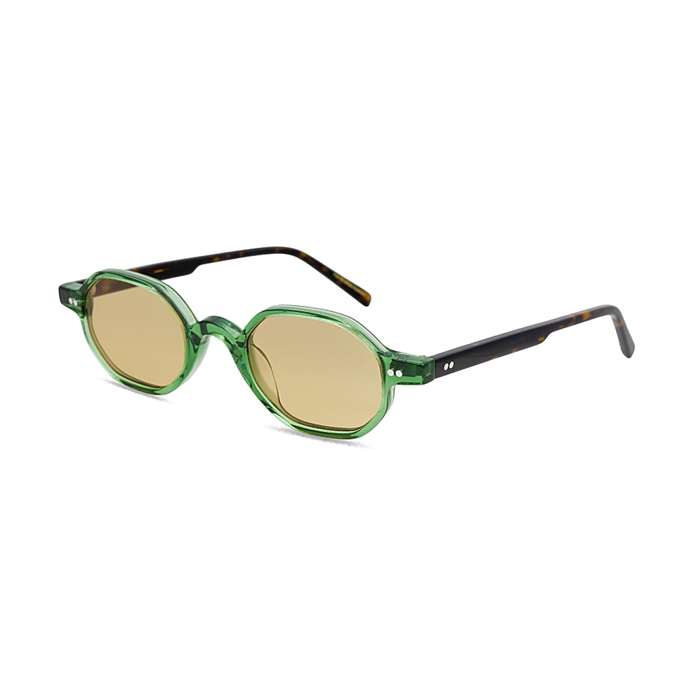 Vintage Amber Avant Garde Micro Geometric Sunglasses MEEW147 Side View Vintage Amber Avant Garde Micro Geometric Sunglasses MEEW147 Side View - White Label Eyewear Supplier